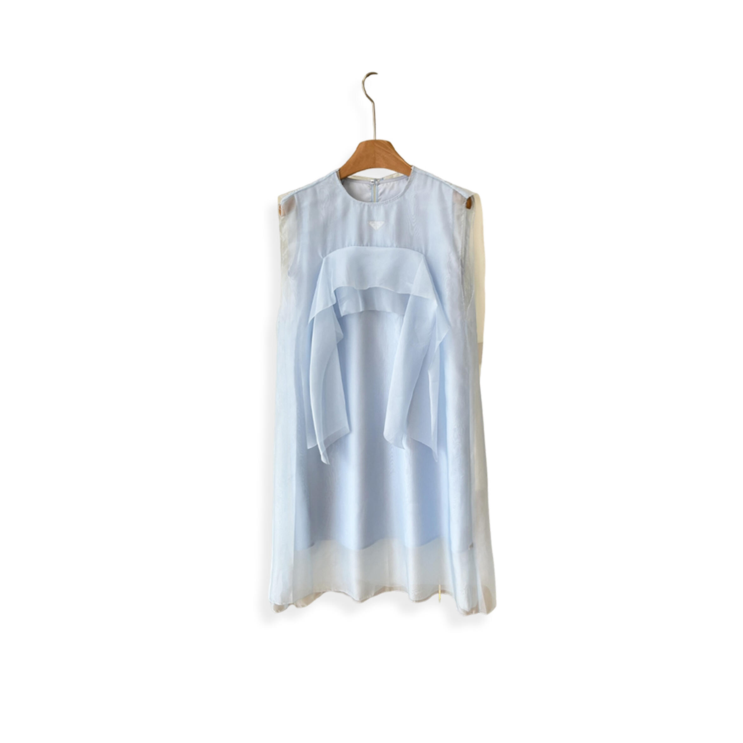 PRADA SLEEVELESS TECHNICAL VOILE DRESS 